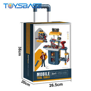 Chariot de garage, <span class=keywords><strong>jouet</strong></span> 3 en 1, jeu pour faire semblant de construire un établi - Product Image 6