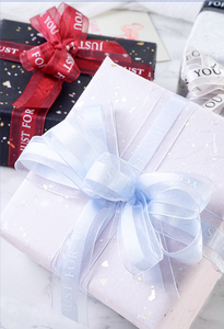 Logo personalizzato 100% poliestere <span class=keywords><strong>Metallia</strong></span> bordo nome stampato Logo Organza nastro per imballaggio decorazione - Product Image 4