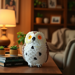 Figurine décorative en résine en forme de hibou, décoration d'intérieur, artisanat artistique, idée cadeau - Product Image 1