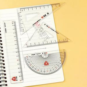 Juego de Reglas de Cuatro Piezas Chenguang, Herramientas Matemáticas de Plástico Transparente, Regla de Medición para Estudiantes ARL96264 - Product Image 1