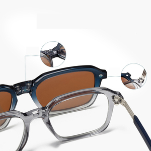 S33106 New Trendy Foldable <b>Clip</b> on Magnetic Shades Polarized Custom Logo TR90 Square <b>Frame</b> Unisex Sunglasses Lentes De Sol 2025 - Product Image 5
