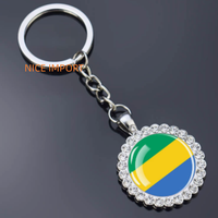 Porte-clés fleur en strass drapeau érythréen, très populaire, pour sac à dos, décoration de clés, breloque de portefeuille, souvenir de voyage