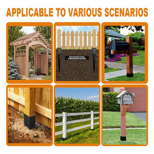 18 24 26 30 po Support de <span class=keywords><strong>poteau</strong></span> métallique Base de support de <span class=keywords><strong>poteau</strong></span> de clôture Ancres Support pour boîtes aux lettres Clôtures Treillis Poteaux Bannières. - Product Image 2