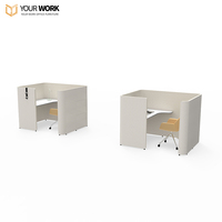 Station de travail de centre d'appels de bureau unique au design moderne Cloison de séparation de bureau insonorisée et durable pour l'utilisation du centre d'appels de bureau