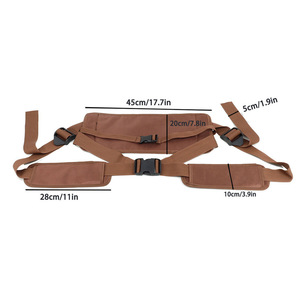 Ceinture de méditation yoga marron café, double support lotus, correcteur de posture, soutien lombaire, accessoire de fitness unisexe - Product Image 3