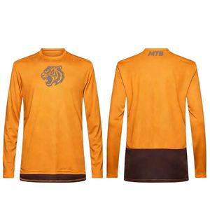Camiseta de Ciclismo de Manga Larga para Hombre, para <span class=keywords><strong>MTB</strong></span>, BMX, ATV, Descenso, Motociclismo Todoterreno, Transpirable, Personalizable - Product Image 5
