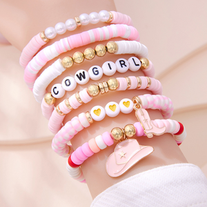 Bracciale alla moda stile Cowboy occidentale nuovo cappello da Cowboy in stile occidentale e stivale con perline e bracciale a strati - Product Image 2