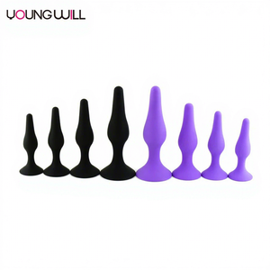 Service personnalisé OEM disponible, jouets sexuels anaux en silicone pour adultes avec emballage discret et différentes options de taille et de couleur, plug <span class=keywords><strong>anal</strong></span> - Product Image 1