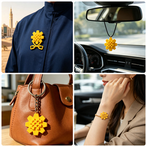 ราคาขายส่ง คูเวต อัล-อาร์ฟาจ สร้อยคอ กำไลข้อมือ เข็มกลัดดอกไม้พีวีซี เครื่องประดับดอกไม้ประจำชาติสำหรับของขวัญสุดหรูของชาวคูเวต - Product Image 4