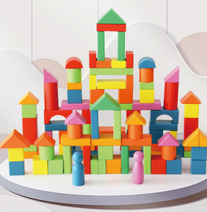 Hot Bán Xây Dựng Khối Đồ Chơi Đầy Màu Sắc Bằng Gỗ <span class=keywords><strong>Castle</strong></span> Set Trẻ Em Của Xếp Chồng Gạch Hội Đồng Quản Trị Trò Chơi - Product Image 6