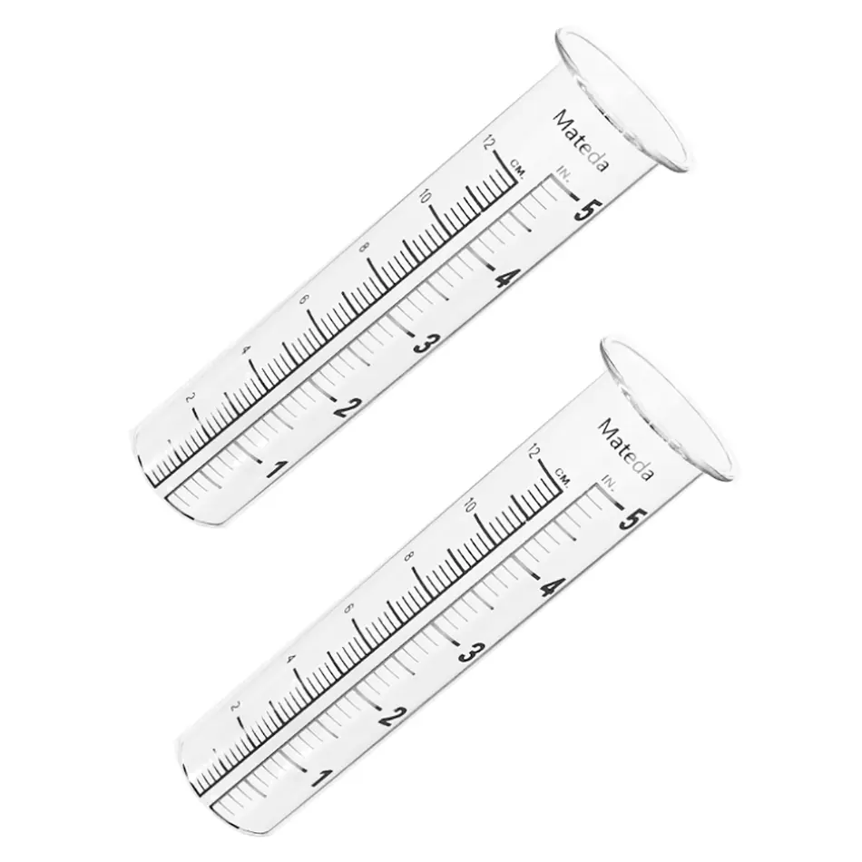 7 "Capaciteit Heldere Decoratieve Cilinder Landbouw Meten Precipitatie Buiten Tuinglas Vervangende Buis Glazen Regenmeter