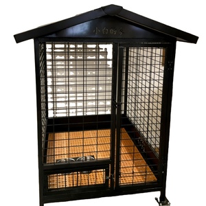 Villa Moderna de Lujo para Perros, Impermeable, con Diseño Rectangular Plegable de Madera y Acero Inoxidable, para Todas las Estaciones, para Razas Pequeñas y Grandes - Product Image 2