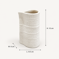 Vase en céramique texturée ARM LVG Nordic Wabi-Sabi, effet lin irrégulier, pot à fleurs blanc mat, fait main, décoration d'intérieur, récipients floraux