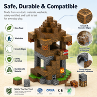 Ensemble de blocs de construction magnétiques, jouet éducatif STEM, puzzle de construction DIY, modèle 3D en plastique, jouet de décompression, >14 ans, certifié ASTM