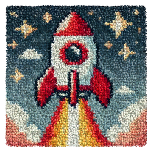 Kits de tapis au crochet pour adultes débutants, kit de fabrication de tapis au crochet de 11,8 pouces avec fils prédécoupés et toile codée - Product Image 5