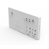 Boîtier de signalisation d'issue d'urgence, indice de protection IP20, LiFePO4 rechargeable, visibilité 30m, usage commercial, pictogramme personnalisable et remplaçable