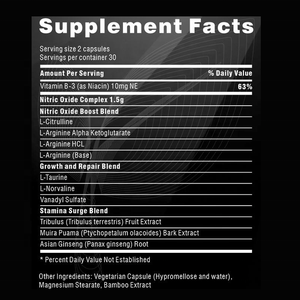 Cápsulas OEM de Óxido Nítrico con L-arginina, L-citrulina y Ginseng para el Crecimiento Muscular y la Circulación - Product Image 5