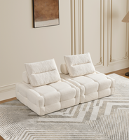Canapé sectionnel modulaire en tissu moderne européen Matériau de remplissage en éponge durable pour la maison Salon Hôtels