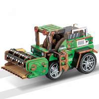 Vente flash - Puzzle 3D en bois à construire soi-même - Véhicule d'ingénierie - 40 à 90 pièces - Jouet éducatif