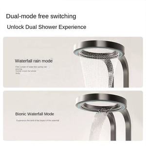 Pannelli <span class=keywords><strong>Doccia</strong></span> a Pioggia in <span class=keywords><strong>Acciaio</strong></span> <span class=keywords><strong>Inox</strong></span> Impermeabili con Miscelatore a Cascata e Finitura Spazzolata per Bagno - Product Image 2