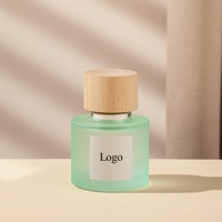 Vente en gros de flacons de parfum en verre ronds, givrés, transparents, en 30 ml et 50 ml