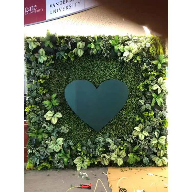 कृत्रिम हरे पौधों स्क्रीन के लिए दीवार पर्दा सजावट