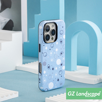 Coque de téléphone de protection antichoc Fleur Océan Planète Double Impression numérique Coque de téléphone portable personnalisée pour iphone 16 Pro