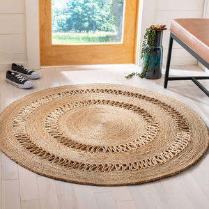 Tapis rond en fibre de jonc de mer naturel fait à la main Décoration intérieure de haute qualité du Viet Nam - Product Image 5