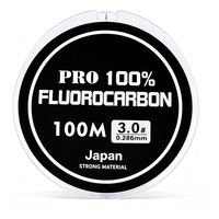 Ligne de pêche invisible en fluorocarbone 100M, ligne de pêche professionnelle 100% fluorocarbone pur avec taux de coulée rapide