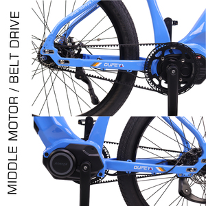 <span class=keywords><strong>Pédalier</strong></span> de vélo à entraînement par <span class=keywords><strong>courroie</strong></span> en carbone et caoutchouc pignon avant arrière de vélo électrique - Product Image 3