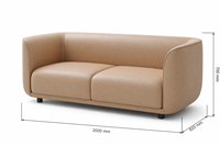 Ensemble de canapés modernes de luxe, rembourrés et courbés, 1, 2 et 3 places, style minimaliste pour la zone de réception du bureau