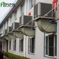 Équipement de ventilation avicole industriel mural avec refroidisseur d'air par évaporation, moteur AC et pompe pour serre