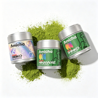 Vente en gros de boîtes en étain personnalisées de 30 à 50 g de qualité alimentaire avec couvercle hermétique pour le matcha, le café, la protéine, la poudre de cacao, l'emballage cadeau