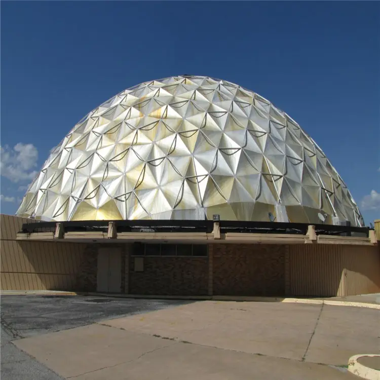 Struttura prefabbricata in acciaio cupola edificio in acciaio e vetro struttura spaziale capriata ate casa a cupola gedetica