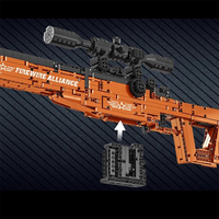 Senapan Sniper Mork AWM Model Blok Bangunan Senjata DIY Permainan Perang Mainan Senjata Militer untuk Anak Laki-laki