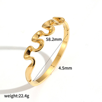 Gelang Fashion Baja Tahan Karat 316L OEM Lapis Emas 18K PVD Perhiasan Baja Tahan Karat untuk Wanita Aksesoris Punk Gelang OEM