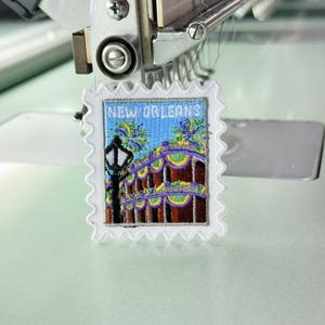 카누 & 맹그로브 디자인 우표 패치 데님/가방 하트 모양의 다리미 온/모자 자수 풍경 - Product Image 3