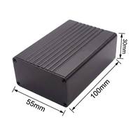 Boîtier en aluminium extrudé 6063-T5 personnalisé, 100x55x30mm, anodisé noir, boîte de projet électronique pour boîtier d'instrument PCB