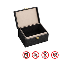 Faraday Key Fob Protector Box Anti-Theft PU RFID Block Signal Key Box para llaves de coche y tarjetas de teléfono móvil