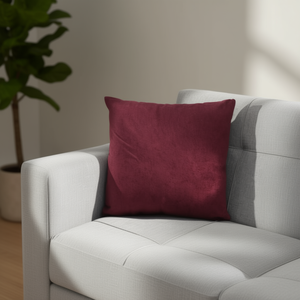 Cuscino Elegante Antelina Ice Point Velvet Rosso Vino 60*60, Cuscino per Seduta e Decorazione - Product Image 2