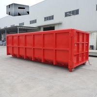 Bacs à déchets Roro en acier robuste avec système de levage par crochet, bac à déchets mobile pour travaux de construction industrielle, démolition, déchets commerciaux