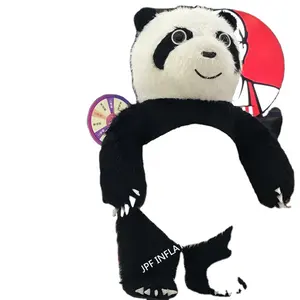 2.6M Cao Đi Bộ Inflatable Panda Bear Mascot Costume Đối Với Đảng