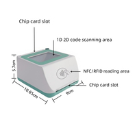 Escáner de Códigos de Barras 4 en 1 Multifunción 1D 2D, Lector de Tarjetas de Pago USB, Lector de Tarjetas NFC F600