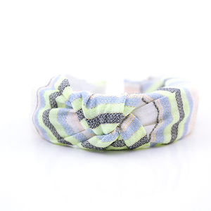 Las niñas hecho a mano diadema de felpa de punto de rayas diadema mujeres turbante boda. Accesorios <span class=keywords><strong>para</strong></span> el <span class=keywords><strong>cabello</strong></span> - Product Image 5