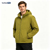 Veste softshell à capuche pour homme, coupe-vent léger pour l'extérieur, fermeture éclair intégrale, fabricant OEM ODM sur mesure