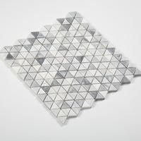 Mosaïque de marbre en forme de nuages de pluie du siècle dernier, mosaïque triangulaire, carreaux de crédence de cuisine