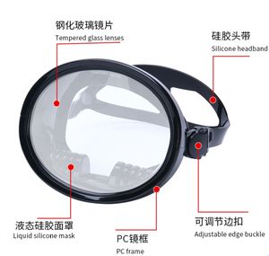 Mascherina ovale HD per immersioni subacquee impermeabile e Anti-nebbia attrezzatura subacquea gratuita con Logo OEM - Product Image 2