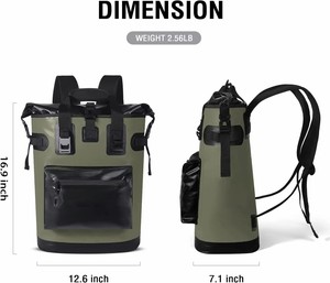 Kayak moderne vert design TPU sac fourre-tout avec logo personnalisé grande capacité étanche pour plage camping randonnée stockage des aliments - Product Image 6
