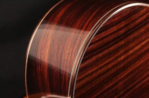 Guitare classique professionnelle Gekae K-1603 de haute qualité tout solide avec accoudoir et étui rigide touche en ébène - Product Image 4