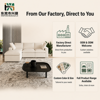 Komprimiertes Leinen-Modulsofa in L-Form mit Chaiselongue für Wohnzimmer, Apartment, Hotel, Großhandel, Direkt ab Werk